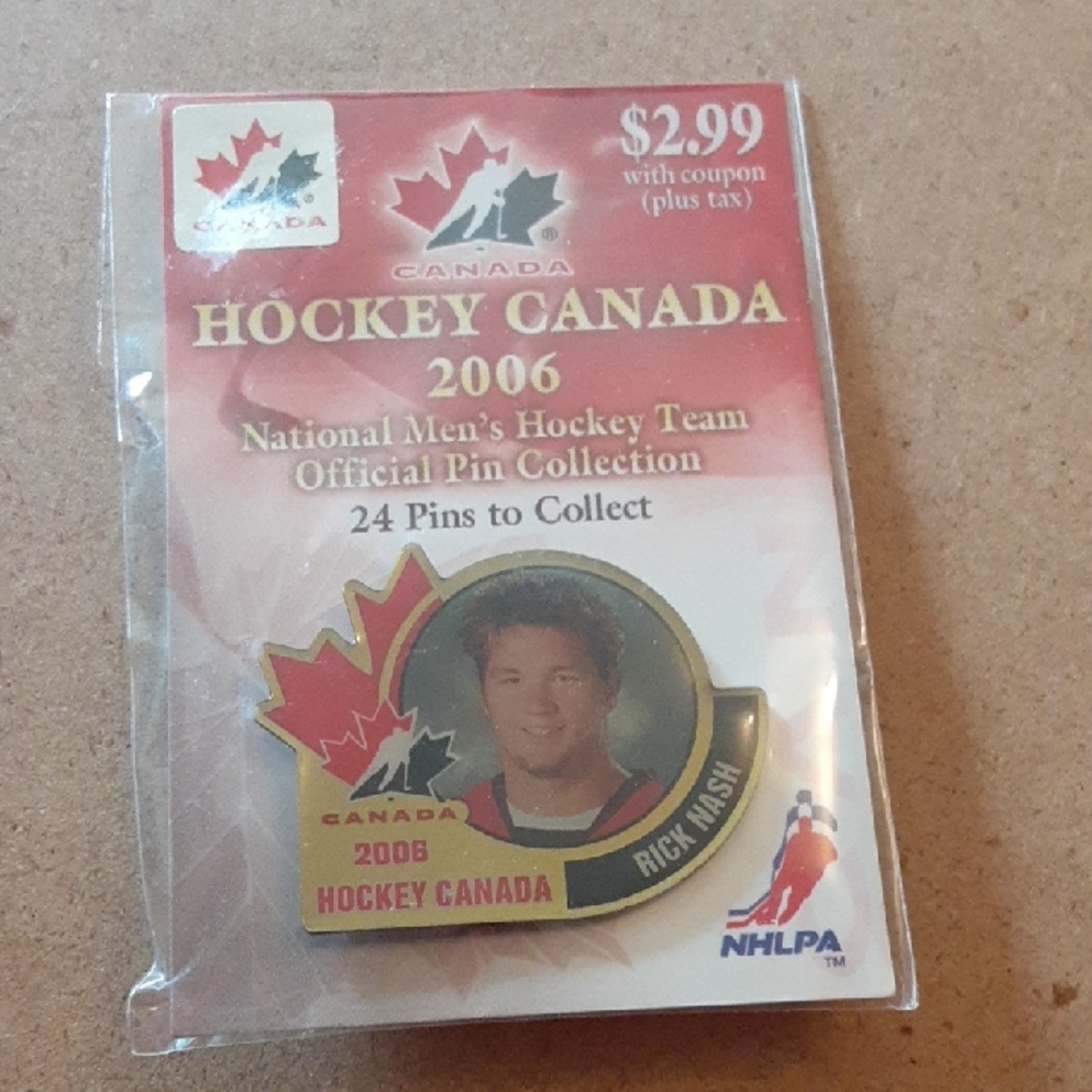 Rick Nash Hockey Canada 2006 Pin Collection